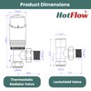 Hot Flow Satin Nickel Cascade Angled Modern TRV Thermostatic Radiator