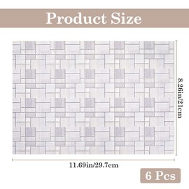 CRASPIRE 6 Sheets Mini House Tile Floorboards Flooring Wallpaper Miniature Vintage Self Adhesive Floor Wall Cladding Paper 12.7x8.3in DIY Peel and Stick Decal Stickers Bedroom Living Room Decoration