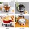 JUKFITA Tea Warmer Petals Silhouette, 3 Pack Stainless Steel Teapot