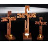 NKlaus Standing Cross Jesus Height 29 cm Wooden Lacquered for