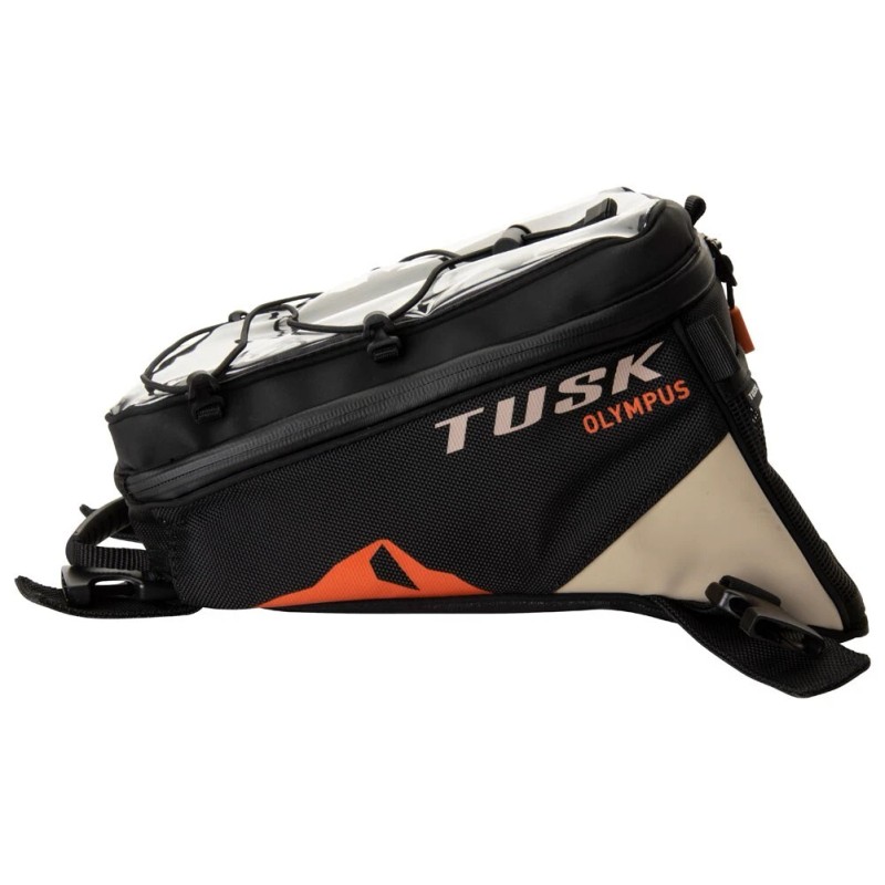 Tusk Olympus Motorcycle Tank Bag Black/Tan ( Large )