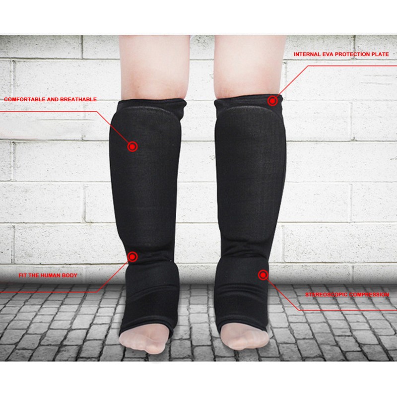 1 Pair Kickboxing Fighting Karate Leg Guard Shinguard Taekwondo Leg