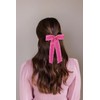 2PCS Hair Bows for Women Girls, Hot Pink Bow for