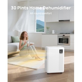 Aiusevo Aiusevo 30 Pint Dehumidifier for Basement, 2000 Sq. Ft Dehumidifiers for Home with Drain Hose, 3 Modes, Smart Humidity Control, 24H Timer, 0.52 Gal Water Tank, for Bedroom, Bathroom, RV