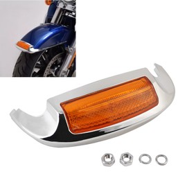 HIYOYO Front Fender LED Tip Light For Harley Touring Electra Glide Ultra Limited FLHTK 2014-2024 Ultra Classic 2014-2019 Ultra Limited Low 2015-2019 Tri Glide Ultra Classic 2014-2024 (Orange Lens)