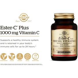 Solgar Ester-C 1000 Mg Vitamin C Capsules, Pack of 90