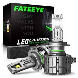 FateEye H7 Fog Light Bulb - 900% Brightest 90000LM 6500K Cool White, IP68 Waterproof Plug and Play Fan Cooling, Pack of 2