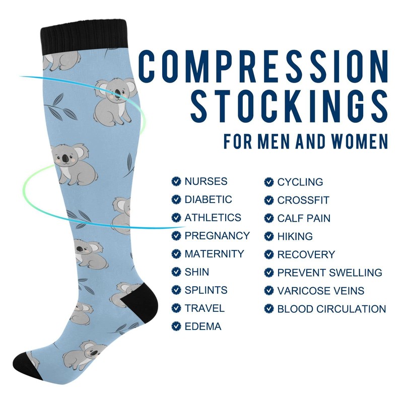 Wusikd Koala Bears Compression Socks for Women and Men Circulation