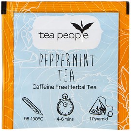 Tea People Peppermint, 100 Individually Wrapped Tea Pyramids