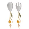 Godinger Salad Spoon and Salad Fork Set, 12 Inches, Gold