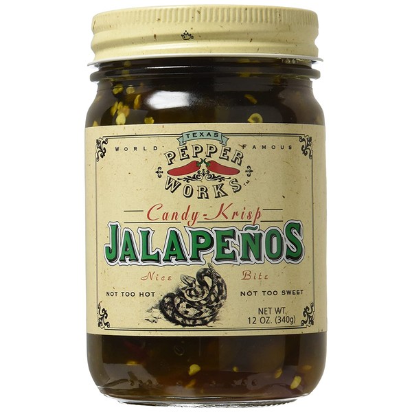 Texas Pepper Works, Candy Krisp Jalapenos, 12 oz