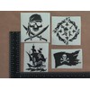 Pirate Decals 4 Pack: Skull and Swords, Pirate Ship, Pirate