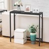 HOMCENES Narrow Console Table with 2 Support Bar, Small Entryway