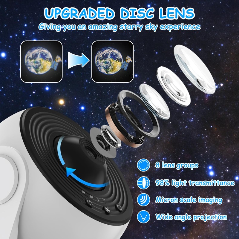 Galaxy Projector Night Light, 13 in 1 Planetarium Star Projector
