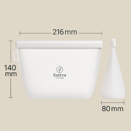 Sattva Living Silicone Food Storage Bags – 5 Pack (1000ml) | Reusable, BPA-Free, Leakproof | Freezer, Microwave & Dishwasher Safe | Eco-Friendly Silicone Snack & Meal Prep Bags