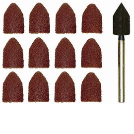 Proxxon 28987 Sanding drum with 10 sanding caps 5 each 80 and 150 grit, brown
