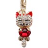 SunAge Keychain Cat Jewelry Rhinestone Cat Design Cute Key Chain
