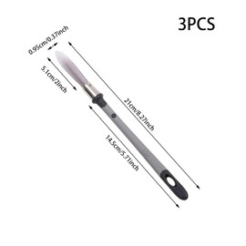 OYWOBET 3 Pcs 0.37 Inch Small Paint Brush, Touch Up Paint Brushes for Walls Trim, Art Application, Sash, Baseboards House Wall Corners Paint Edger Brush and Touch Up Painting