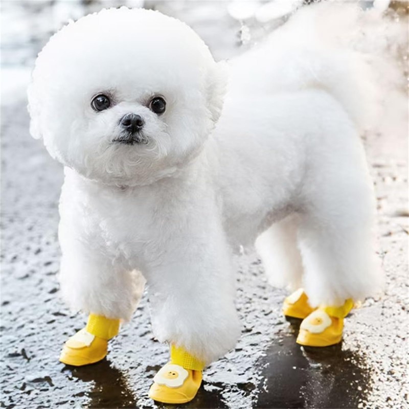 Yeduzyn 4Pcs Waterproof Dog Boots Dog Shoes for Snow and