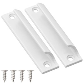 Dokeno Pack of 2 Balcony Door Handles, Metal Door Handle, Balcony Door, Outdoor Patio Door Handle, Patio Door Handle for Doors, Windows, Sliding Doors and Drawers, White