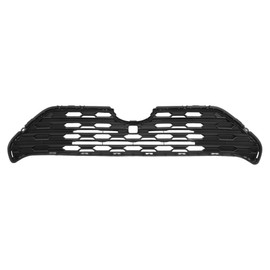 X AUTOHAUX No.531120R120 Front Upper Hood Bumper Grille Grill for Toyota RAV4 2019-2022 Front Upper Bumper Kidney Grille Grill with Camera Hole Black