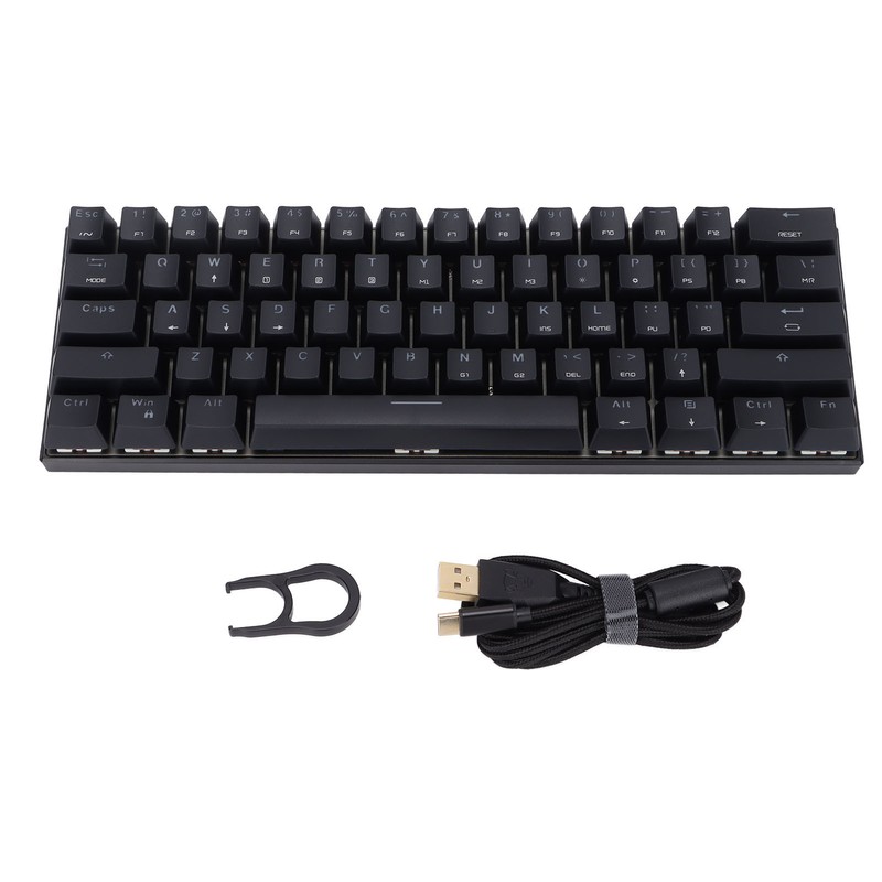 Mechanical Keyboard 61 Key RGB Backlit USB Wired Dual Mode