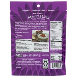 Mamma Chia Organic Seeds, Black, 6 Ounce