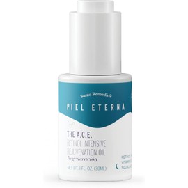 Santo Remedio, Piel Eterna, A.C.E. Aceite Rejuvenecimiento Intensivo De Retinol, Vitamina A, Vitamina C, Vitamina E, Escualano, Ácido Salicílico, Para Piel Normal, Grasa O Mixta, 1 Fl. Oz.