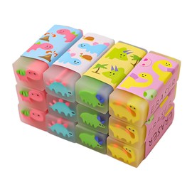 Animal Pattern Cute Pencil Erasers for Kids, Eraser with Cover and Roller,6Pcs Pen Erasers Drawing Eraser,Kids School Supplies (Dinosaurs-8PCS)