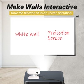 Portable Interactive Whiteboard - Smart Teaching Whiteboard, Long Focus Interactive Screen, Auto Calibration, Easy to Setup, Ideal for Home, Office, Classrooms, Conference Room, Presentation
