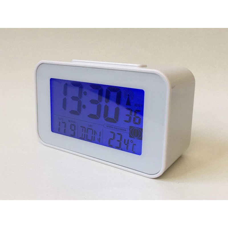 Soytich Radio Controlled Clock with Thermometer Radio Alarm Clock in