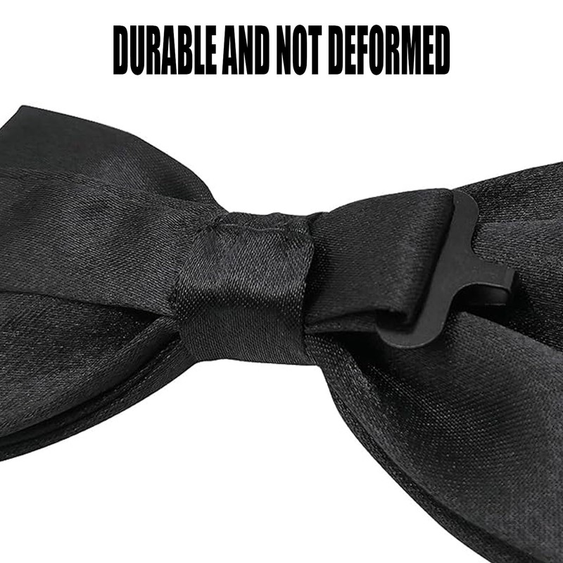 hzbaiyi Men's Bow Tie, Adjustable Bowtie, Classic Solid Color Pre-Tied