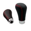 akhan SK408 Gear Knob Faux Leather Black with Red Stitching
