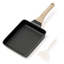 RIOVARM Induktion Tamagoyaki Omelette Pfanne, Antihaft Eierpfanne mit Granit Beschichtung, Kleine Bratpfanne ohne PFOA, Eierpochierpfanne für das Frühstück, Pfannkuchen Pfanne, Camping Pfanne