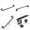 23.6 Inch Matte Black Bathroom Towel Bar Set, 2-Piece Square