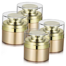 VICASKY 4pcs Lotion Pump Dispenser Airtight Empty Cream Containers for Travel Skincare Effortless Press Mechanism Secure Seal for Moisturizers and Cosmetics