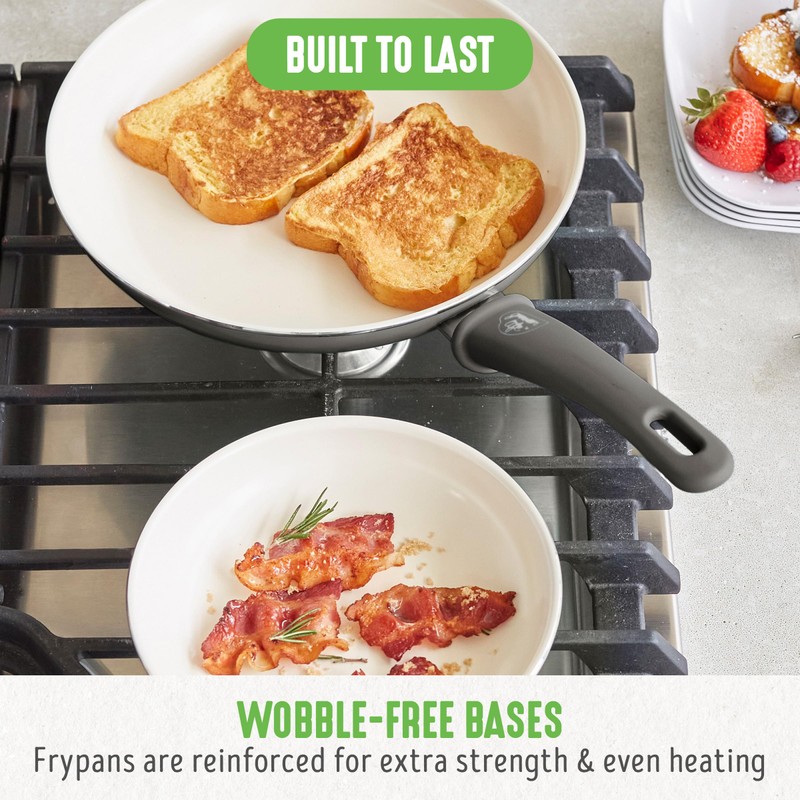 GreenLife Non Stick Fry Pan Set (7" & 10"), Non-Toxic