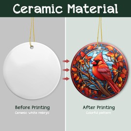 Red Cardinal Christmas Ornaments,Cardinal Christmas Ornaments2024,Cardinal Ornaments for Christmas Tree,Cardinal Christmas Decorations,Cardinal Memorial Sympathy Gifts,Xmas Gifts Idea