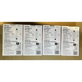 Home Accents Holiday 100 Clear Incandescent Mini Lights 20 Ft Length Home Accents Holiday - Lot Of 4