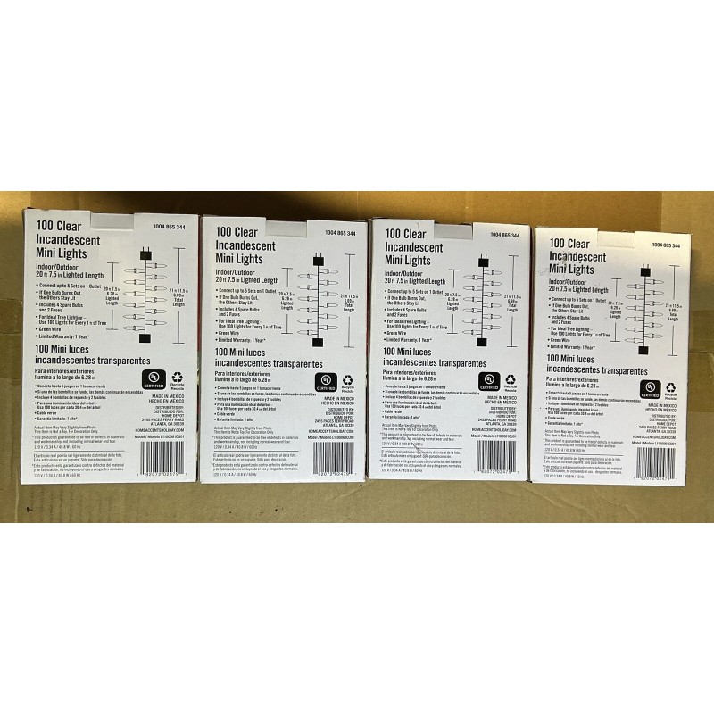 Home Accents Holiday 100 Clear Incandescent Mini Lights 20 Ft