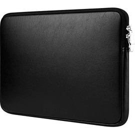 CCPK 13" Laptop Sleeve Cover Compatible with New MacBook Pro M1 Chip A2338 Mac Air 13 Inch 2020 Accessories A2337 A2289 A1989 A1932 2018 2019 13.3 Inch Waterproof Carrying Case Bag PU Leather, Black