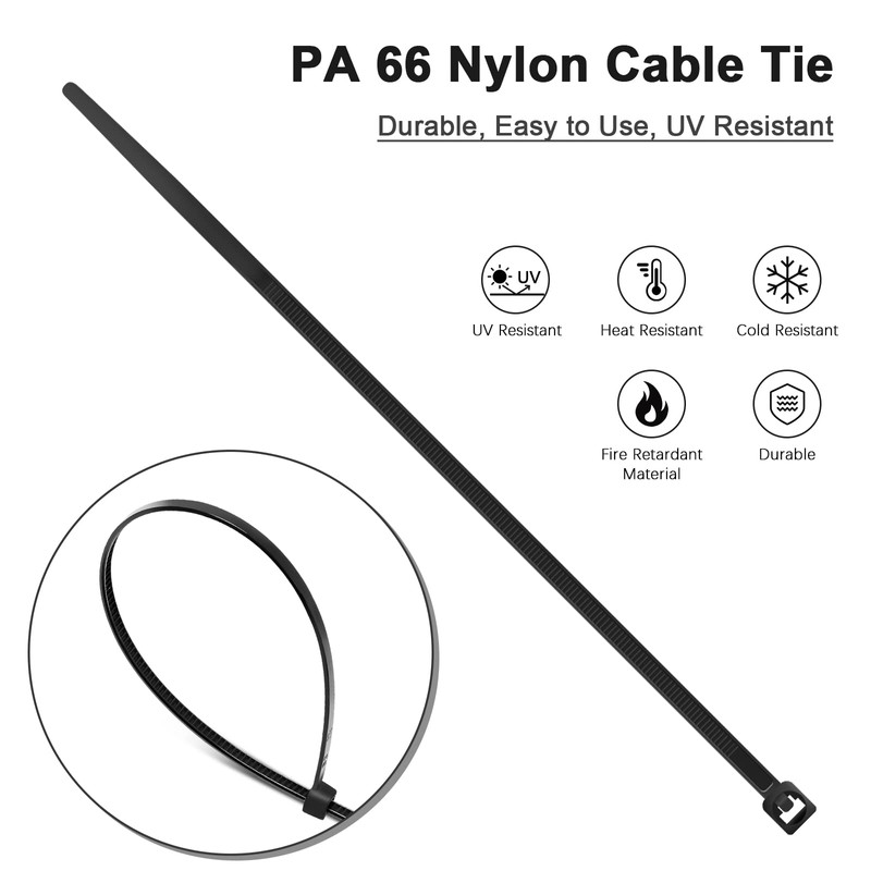 Vinabo Pack of 110 Cable Ties 2.5 x 200 mm,