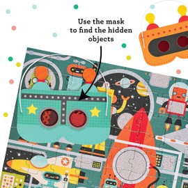 Petit Collage Robot Factory Decoder Children’s Puzzle, 100-Pieces – Jigsaw Puzzle for Kids – Includes Glasses to Uncover Hidden Objects – Robot Puzzle for Ages 4+, Makes a Great Gift Idea