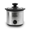 Qvin 0.65 Quart Mini Slow Cooker with Temperature Control, Stainless