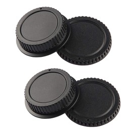 Front Body Cap & Rear Lens Cap Cover Compatible for Canon T8 T8i T7 T7I T6 T6i T5 T5i SL3 SL2 SL1, EOS 90D 80D 77D 70D 7D 6D Mark II/I, 5D Mark IV/III/II kit EF EF-S Mount (2+2Pack)