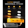 GSOWO LED Sequential Switchback Side Mirror Marker Lights for 2008-2016