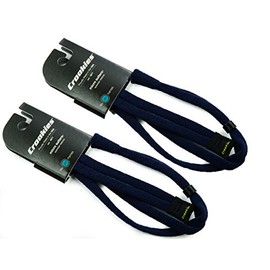 Croakies Microsuiter Skinny Cotton Eyeglass and Sunglass Retainer / Strap, Navy Blue (2 Pack)