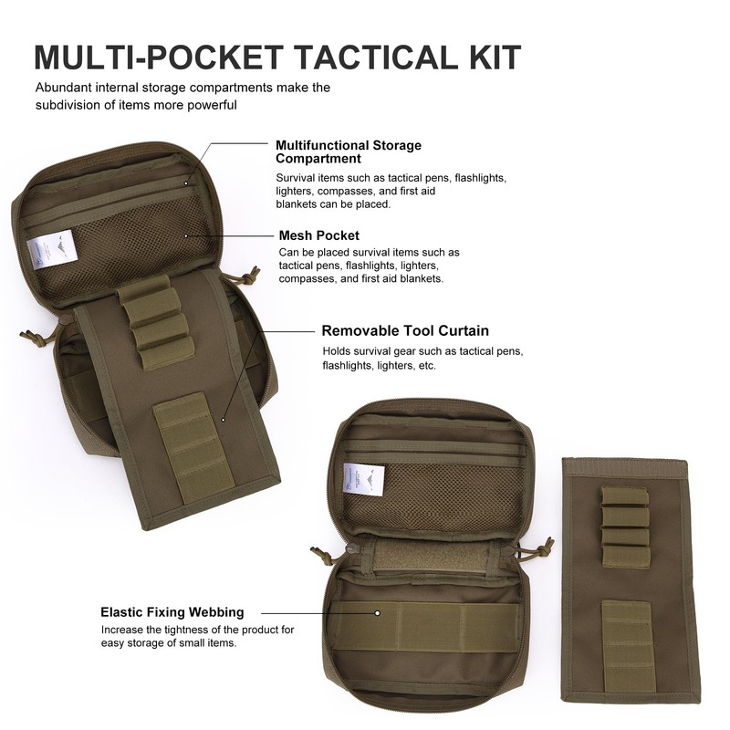 Mardingtop Molle Cordura Tactical Utility Pouch,Military Small Molle Pouch，EDC Tool