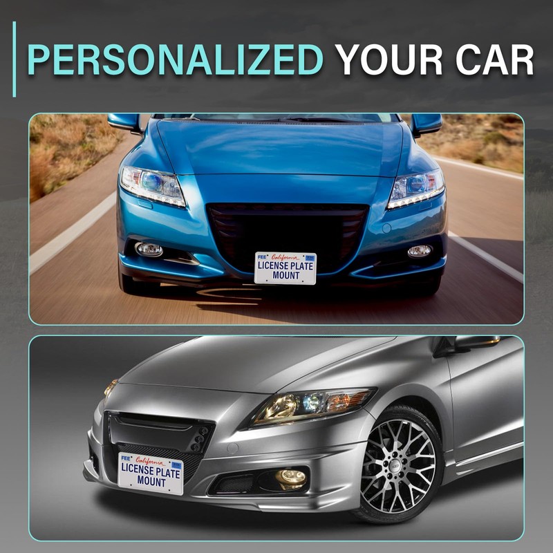 No Drill Front Grille Mount Tow Hook License Plate Mount