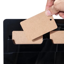 WILLOWDALE Acrylic Name Badge Holder Wall Mount, Black Business Card Holder Organizer Display, Name Tag ID Holder with 9 Pockets, Plastic Card Holder Home Office Supplies Storage Rack